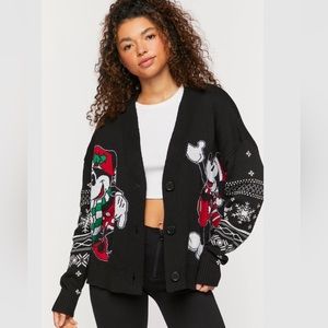 Minnie & Mickey Graphic Cardigan Sweater